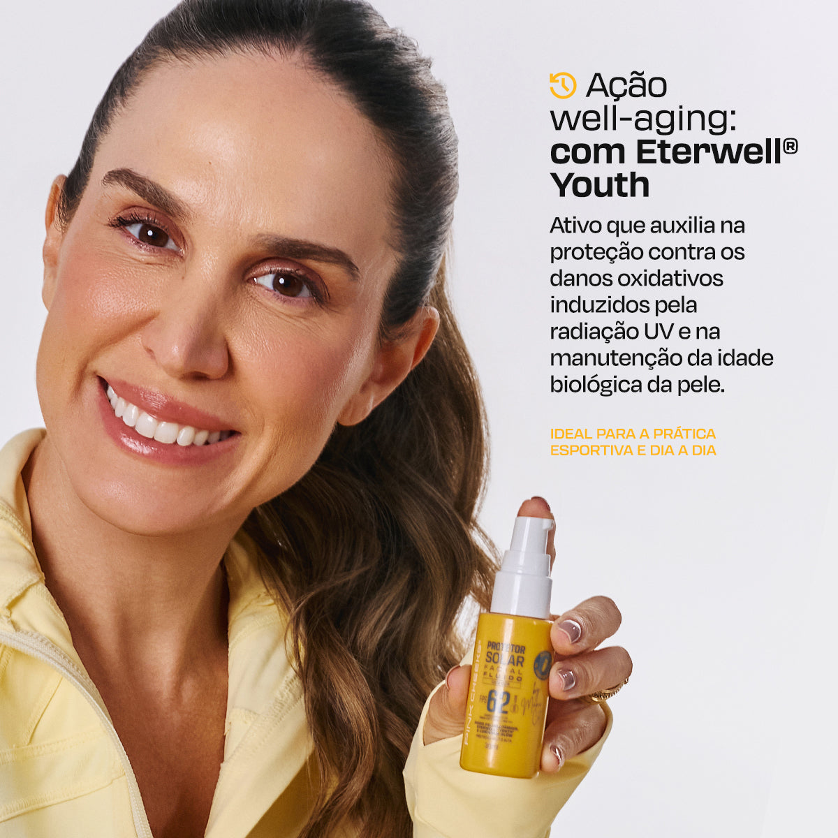 Protetor Solar Facial Fluido FPS62 FPUVA36 30ml Tint 15