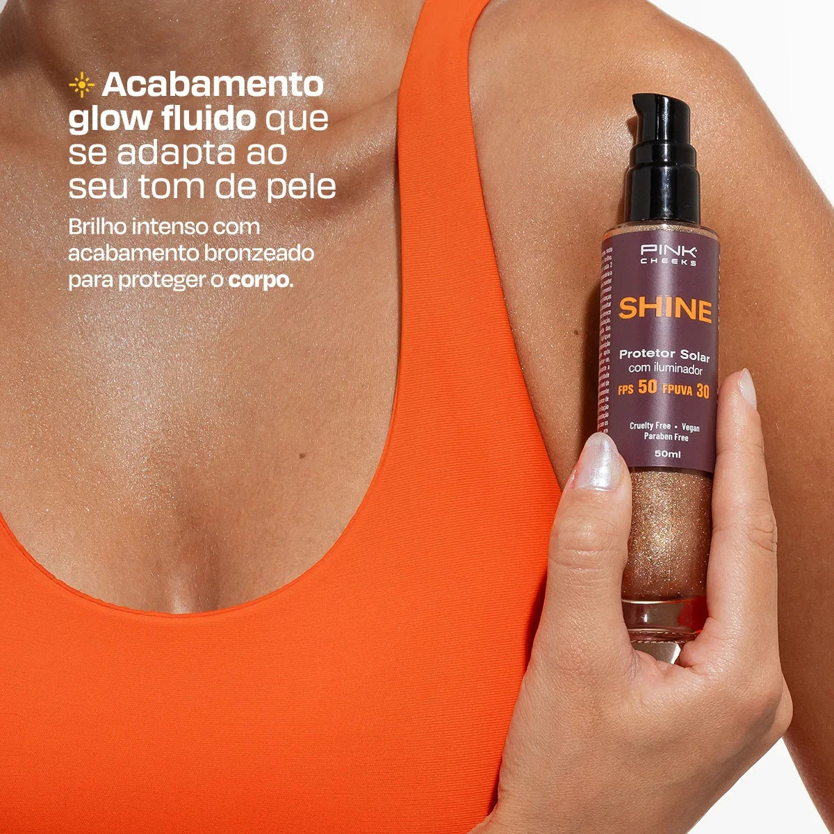 SHINE PROTETOR SOLAR ILUMINADOR FPS50 - 50ML