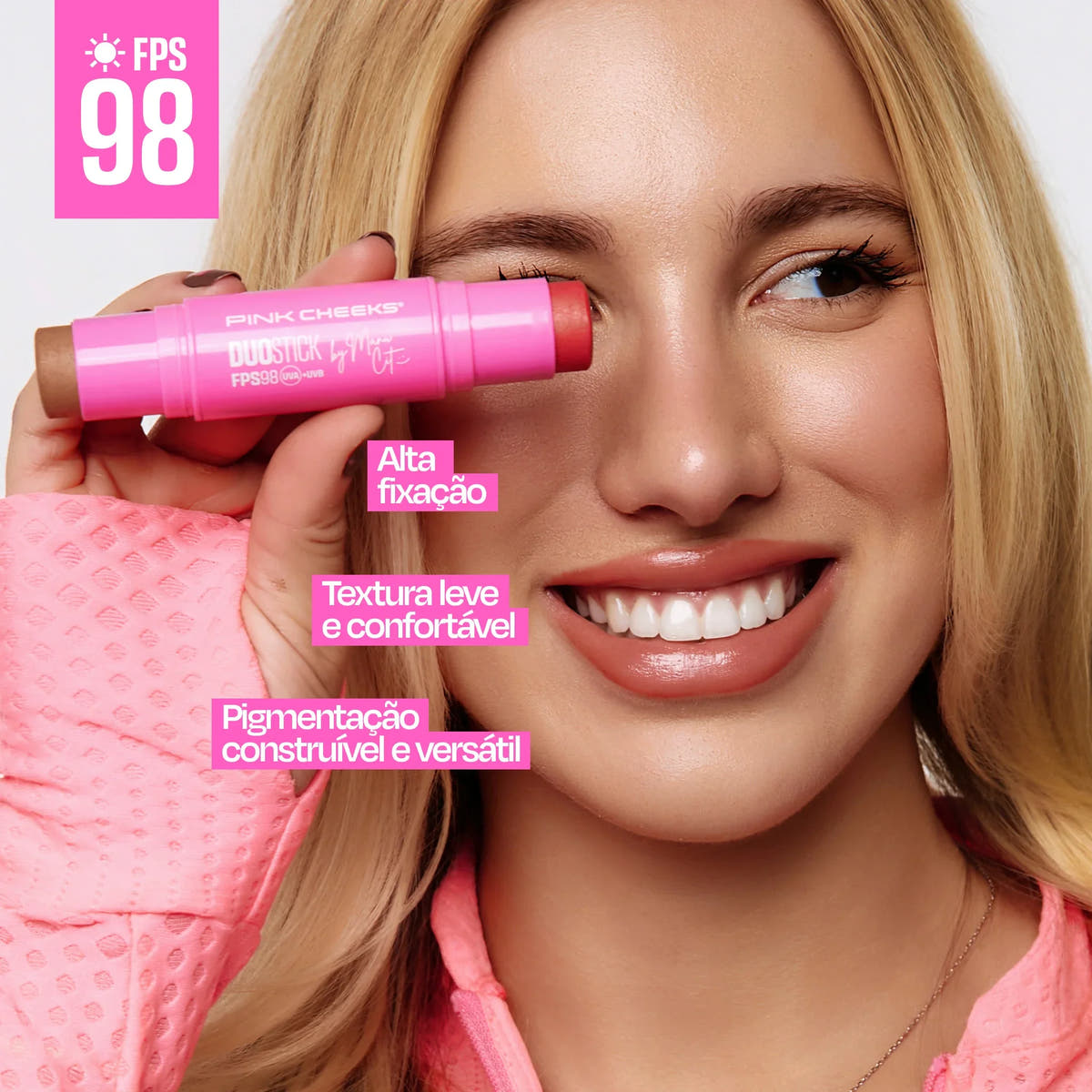 DUO STICK CORAL E BRONZER AREIA FPS98 FPUVA46 BY MANU CIT - 6G